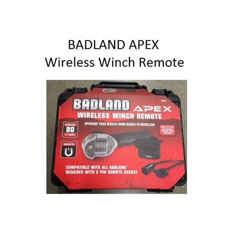 Badland Apex Wireless Winch Remote Control Kit 56504 80ft Range 5-Pin Socket
